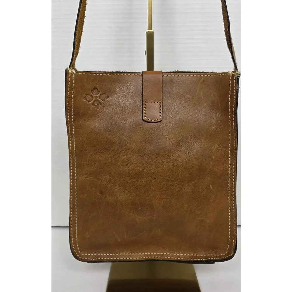 Patricia Nash Venezian Tan Leather and‎ Rattan Crossbody Bag